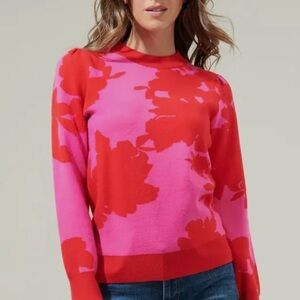 Pink and Red Sweater